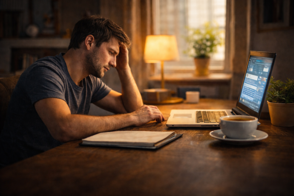 productive workspace showing AI optimized routine and deep work session