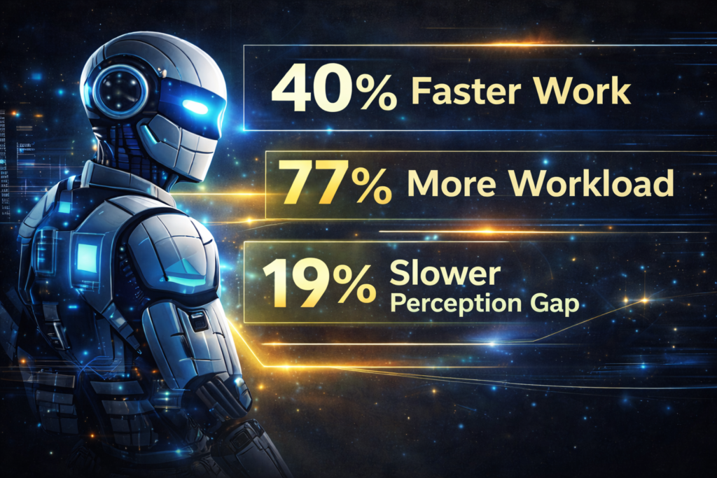 AI productivity statistics showing benefits and drawbacks of artificial intelligence