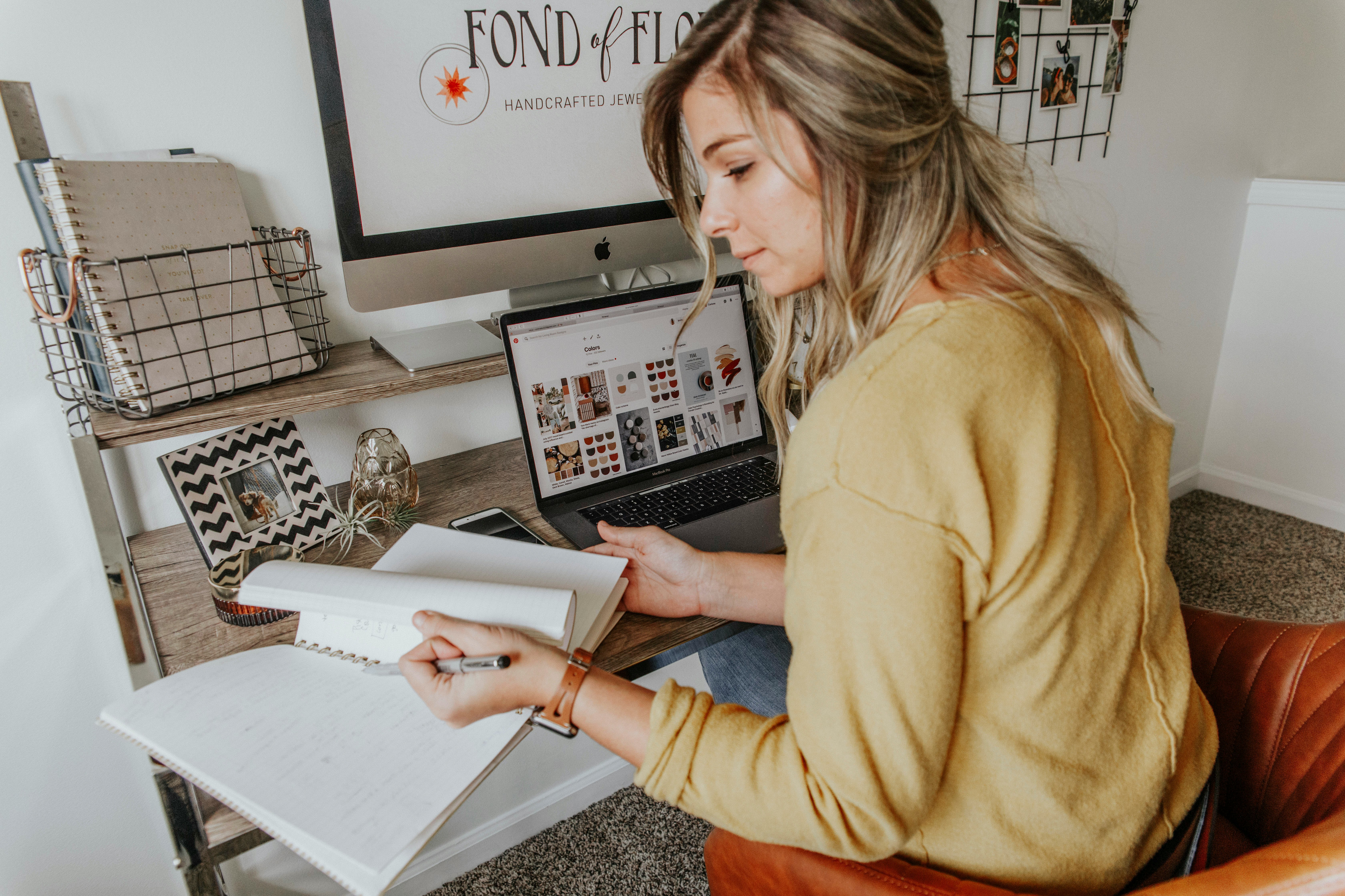 Focused creator working confidently at a desk, representing strategy and independence from platforms