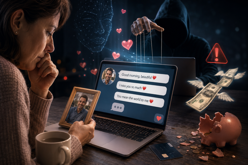 They said, “I love you” every night for four months. Then Vanished With $47,000. The Person Never Existed.